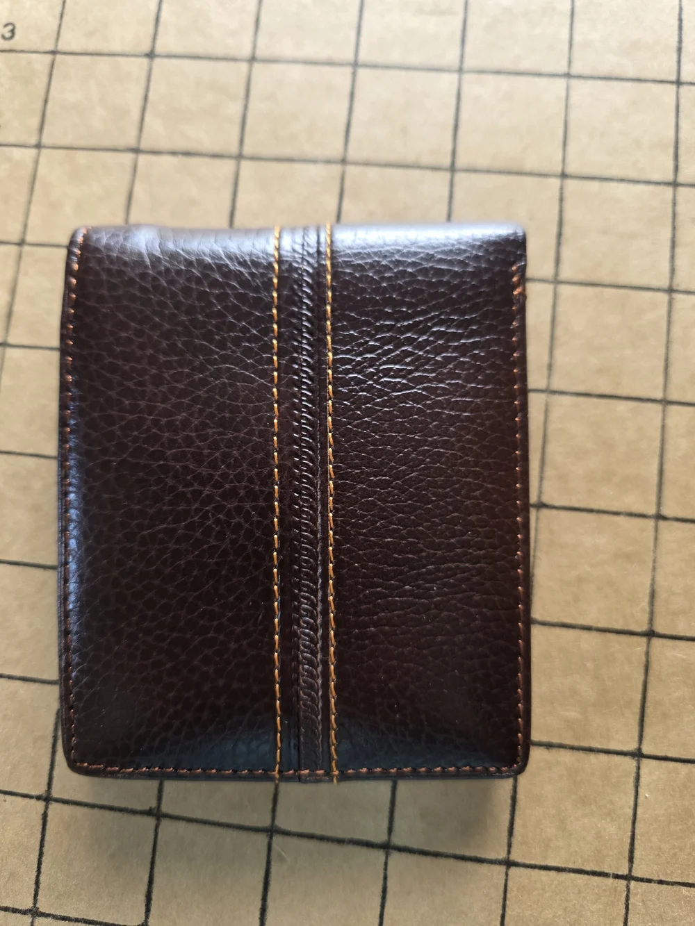 GUBINTU Brown Two‑Tone Leather Bifold Wallet  Multi‑Card Slots & ID Window